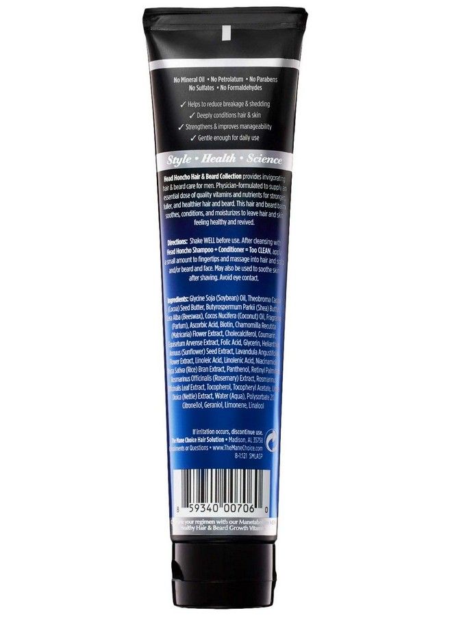 THE MANE CHOICE Mane Choice Head Honcho Hair & Beard Oil + Butter The Balm 6 Fl Oz - Image 3