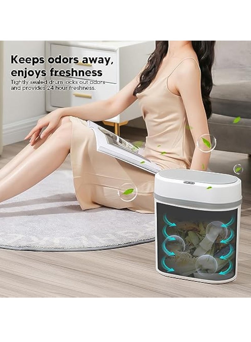 Arabest Automatic Trash Can, 12L Slim Smart Trash Can, Touchless Garbage Can with Lid, Battery Powered Motion Sensor Trash Can for Bedroom, Bathroom, Office - Image 4