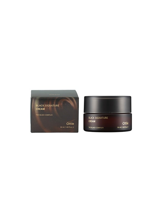 Ottie Black Signature Cream 50ml | Deep Hydration & Firming | Radiant & Healthy Skin | Premium Korean Moisturizer - Image 1