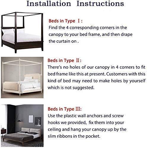 DM DASII MAT شبكة ناموسية DM DASII بولي قطن بأربعة زوايا ستارة سرير قبة (بيضاء) (59 * 78 * 82) - Image 5