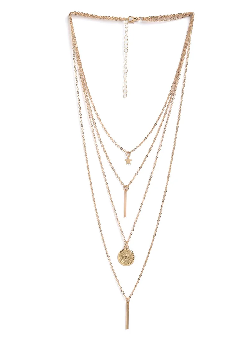 SOHI Multi-Layered Chain Necklace