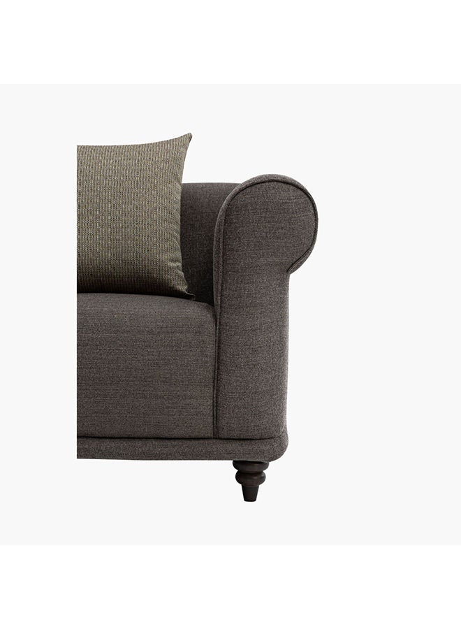 Home Box Oshawa Fabric 1 Seat Sofa with Cushion 86 x 75 x 109 cm Grey - Image 4