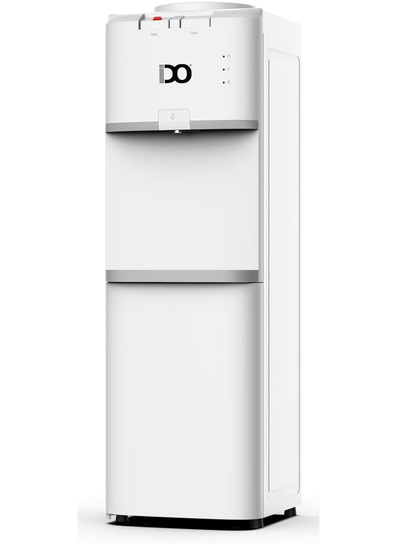 IDO - Top Loading Water Dispenser From IDO 1 tap with both cold and hot water options white and gray WD101NC-WH - Image 1