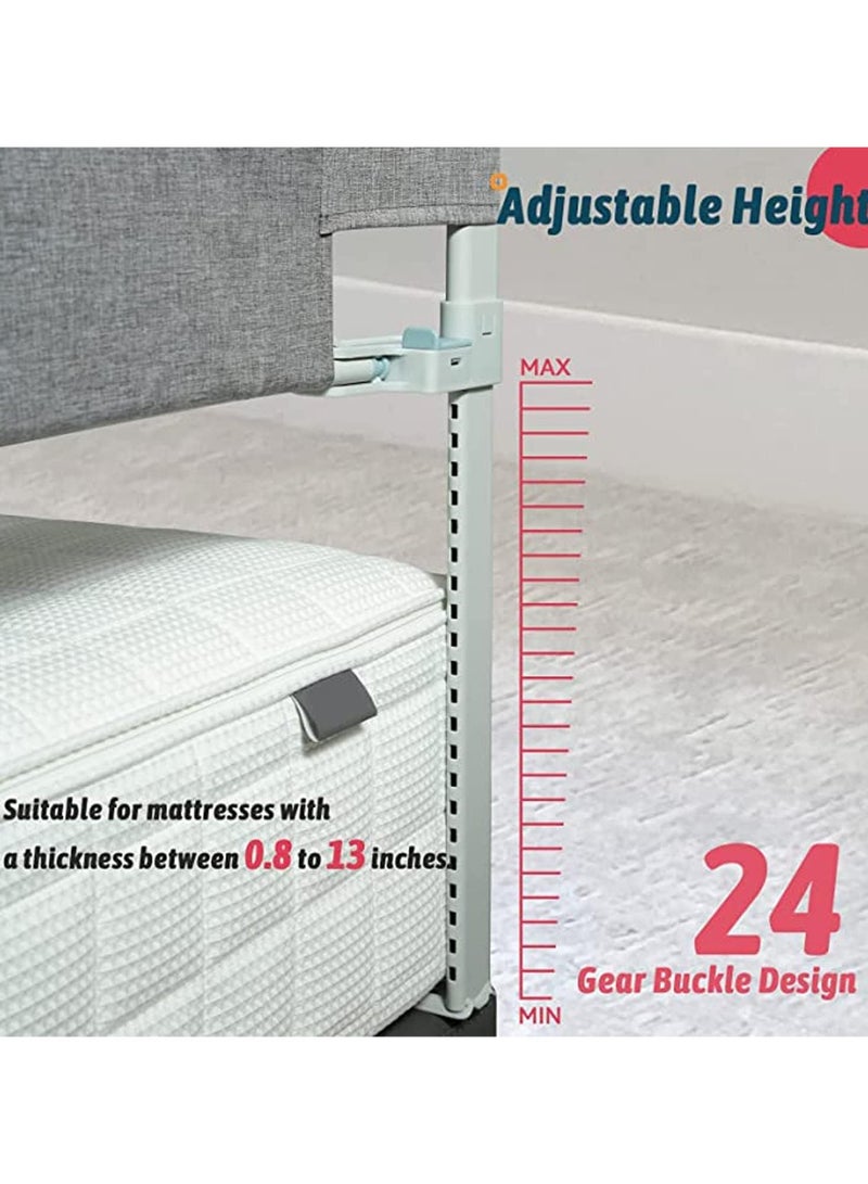 1-Piece Toddler Bed Rails Guard Foldable Crib Rail Guard Baby Bed Rail for Toddlers Elderly with Reinforced Anchor Safety for Cribs, Twin, Double, Full-Size Bed Portable Child Bed Safet (1.2M) - Image 5