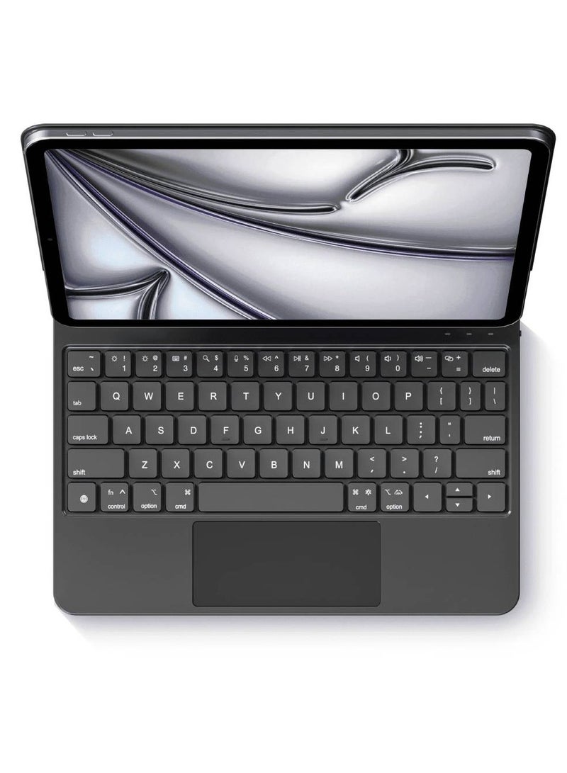 جينيكست حافظة لوحة مفاتيح سحرية لجهاز iPad Air 13 بوصة M3 2025 M2 Pro 12.9 غطاء ذكي متعدد اللمس مغناطيسي بإضاءة خلفية لاسلكية - Image 2