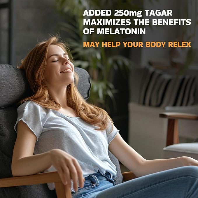 Pure Nutrition Melatonin 10mg with Tagar 250mg - 120 Veg Tablets | Non-Addictive Sleep Aid | Helps Fall Asleep Fast | Promotes Deep Sleep | Enhances Sleep Quality | Helps In Relaxation - Image 4
