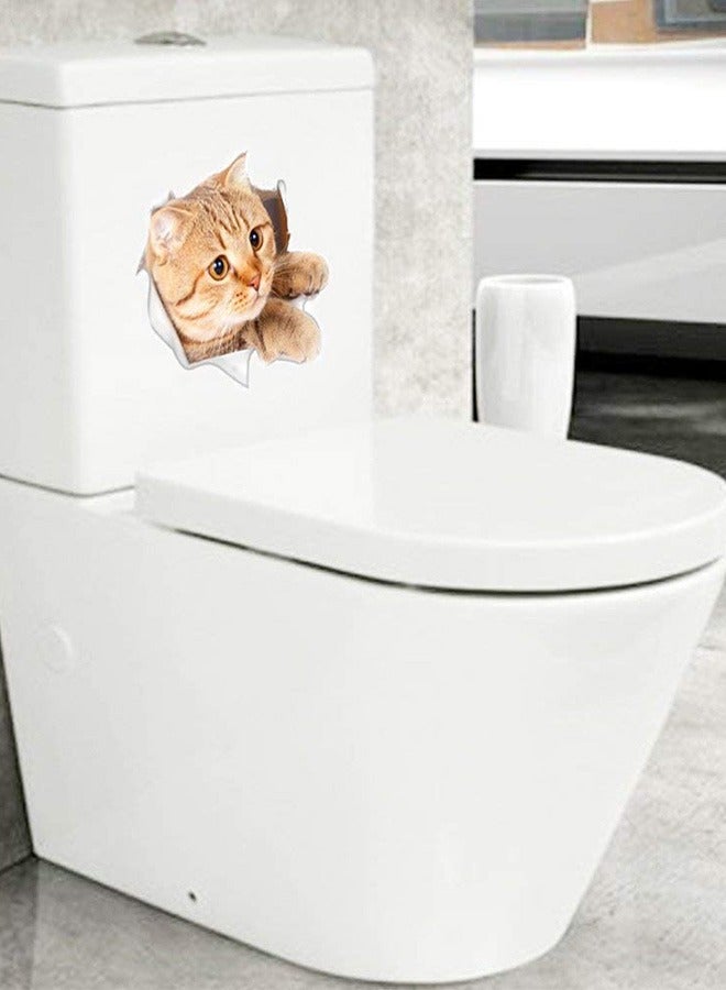 5 Pcs 3D Cats Self Adhesive Kids Wall Stickers, Art Decorative Removable Decals, Removable Vinyl Art Murals for Living Room Baby Rooms Bedroom Toilet House Wall  Decoration - Image 3