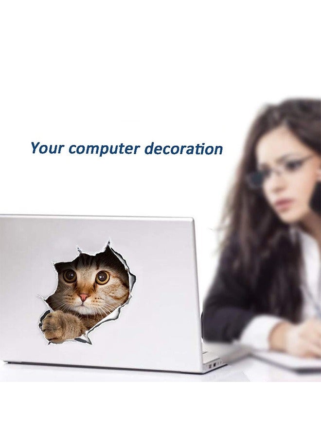 5 Pcs 3D Cats Self Adhesive Kids Wall Stickers, Art Decorative Removable Decals, Removable Vinyl Art Murals for Living Room Baby Rooms Bedroom Toilet House Wall  Decoration - Image 2