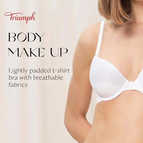 Triumph Body Make-Up WHP Women’s Bra - Lightly Padded - T-Shirt Bra for Women - White, 34B - Image 4