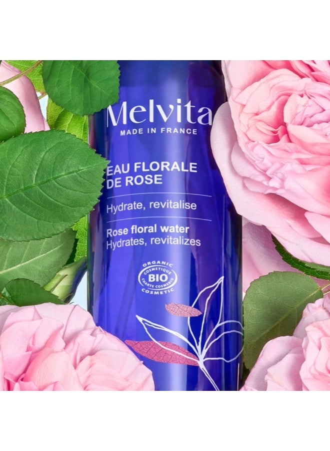 Melvita Organic Damask Rose Floral Water Pump Bottle 400 ml - Image 5