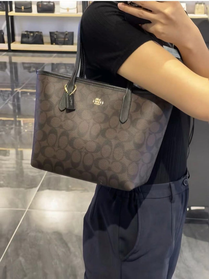 Kou 2024 Spring And City23 Tote Bag Classic Old Flower Color Texture Hand Shoulder Shopping Bag - Image 4