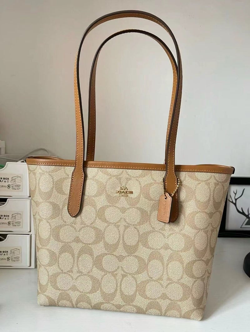 Kou 2024 Spring And City23 Tote Bag Classic Old Flower Color Texture Hand Shoulder Shopping Bag - Image 5