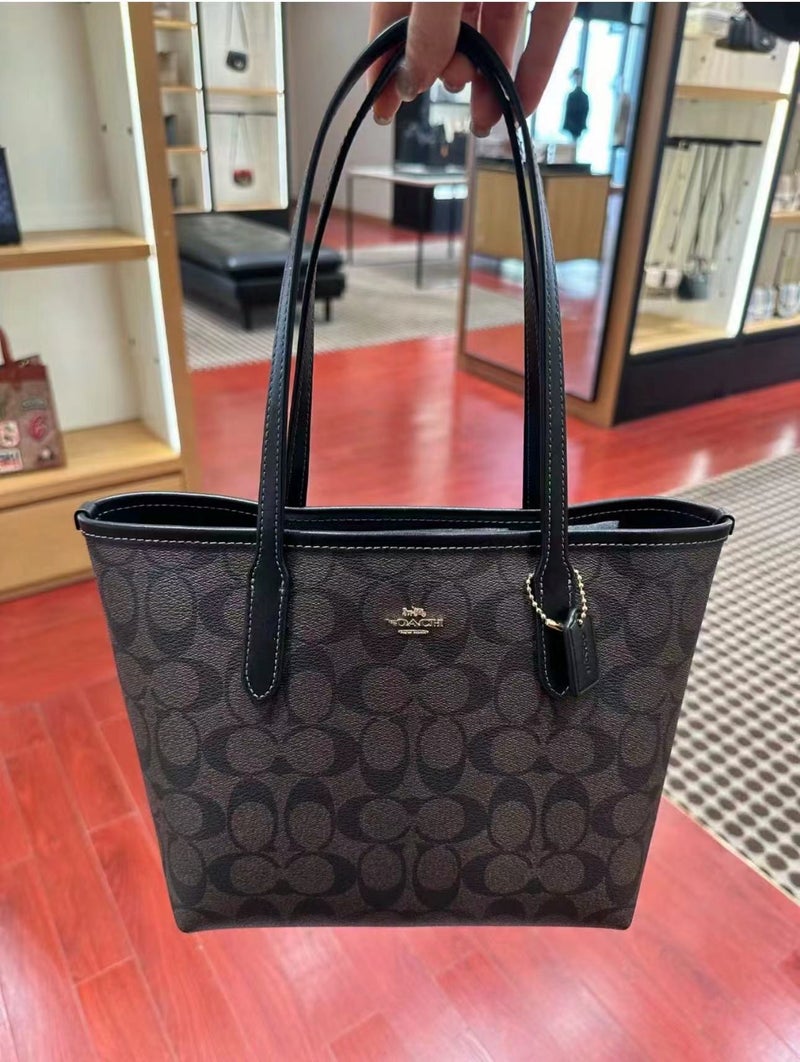 Kou 2024 Spring And City23 Tote Bag Classic Old Flower Color Texture Hand Shoulder Shopping Bag - Image 3