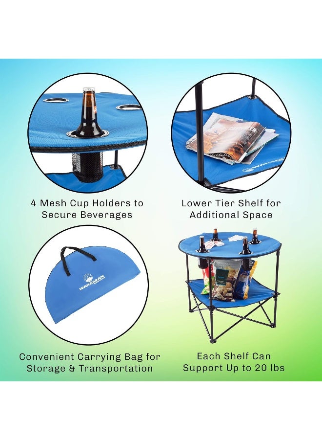 Wakeman Wakeman Outdoors Camp Table-Outdoor Folding Table Carrying Bag-for Camping, Hiking, Beach, Picnic, Sporting Events  - Image 4