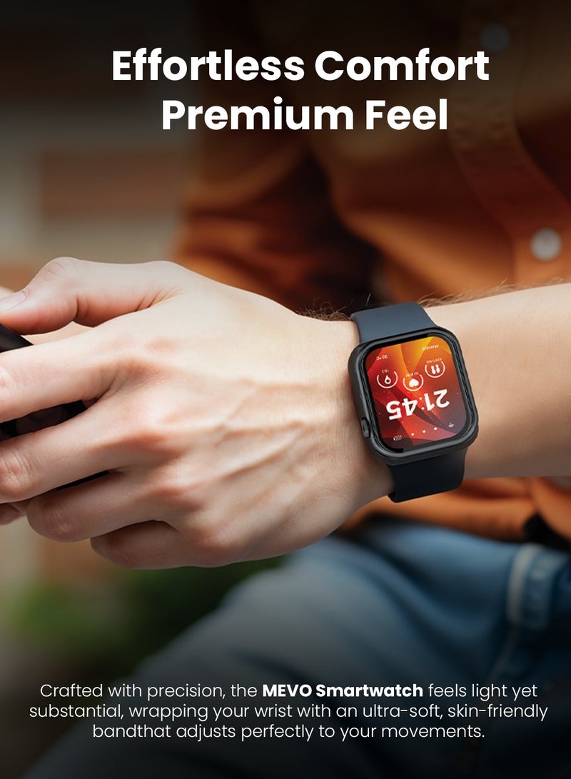 Moxedo Mevo Smart Watch for Android & iOS with 1.71" HD AMOLED Display, Wireless Charging, Chat GPT AI Assistant, Bluetooth Calling, Fitness & Health Tracker, Sleep Monitor, IP67 Waterproof (Black) - Image 5