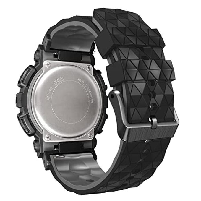 Abanen Silicone Watch Bands Compatible With Casio G-Shock Dw-5600/8900, Sport Bicolor Silicone Strap With Lightweight Plastic Connector Waterproof Wristband For Ga-100/Gw-B5600/Gb-5600 /Gw-6900 - Image 2