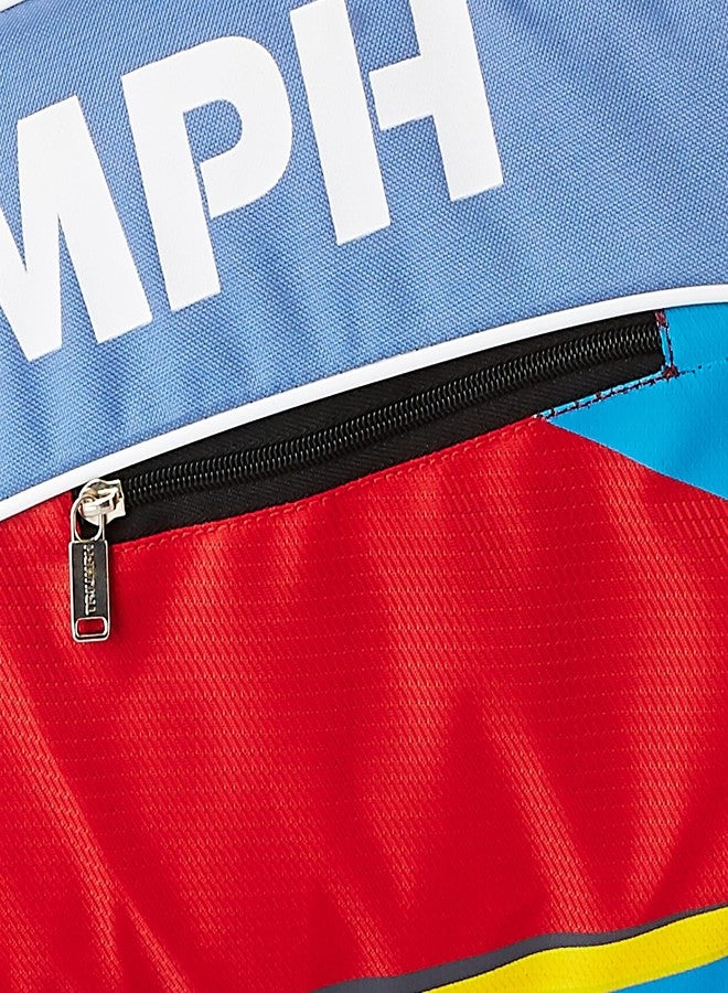 ترايامف مضرب تنس الريشة TRIUMPH Legend-5000 قطعة واحدة خفيف الوزن مع حقيبة تنس الريشة Titan-6R ذات قسمين، لون سماوي/أحمر - Image 4