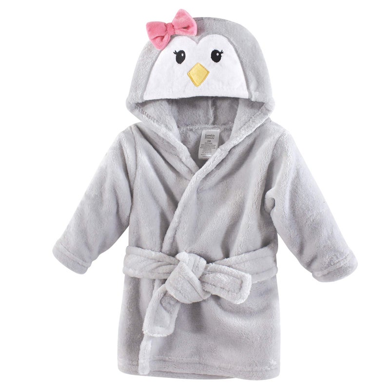 Luvable Friends Unisex Baby Plush Bathrobe Girl Penguin 09M
