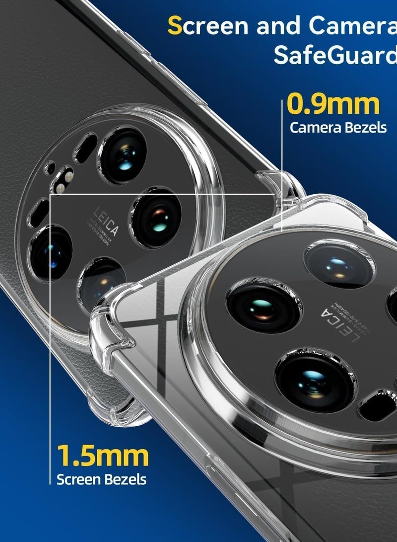 JAJEEK Case Compatible with Xiaomi 14 Ultra – Clear TPU Rubber & Soft Silicone Case, Reinforced Corners, Scratch-Resistant, Shockproof Protective Cover for Xiaomi Mi 14 Ultra, Best Slim Fit Protection - Image 3