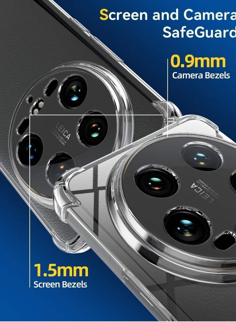 JAJEEK Case Compatible with Xiaomi 14 Ultra – Clear TPU Rubber & Soft Silicone Case, Reinforced Corners, Scratch-Resistant, Shockproof Protective Cover for Xiaomi Mi 14 Ultra, Best Slim Fit Protection - Image 4