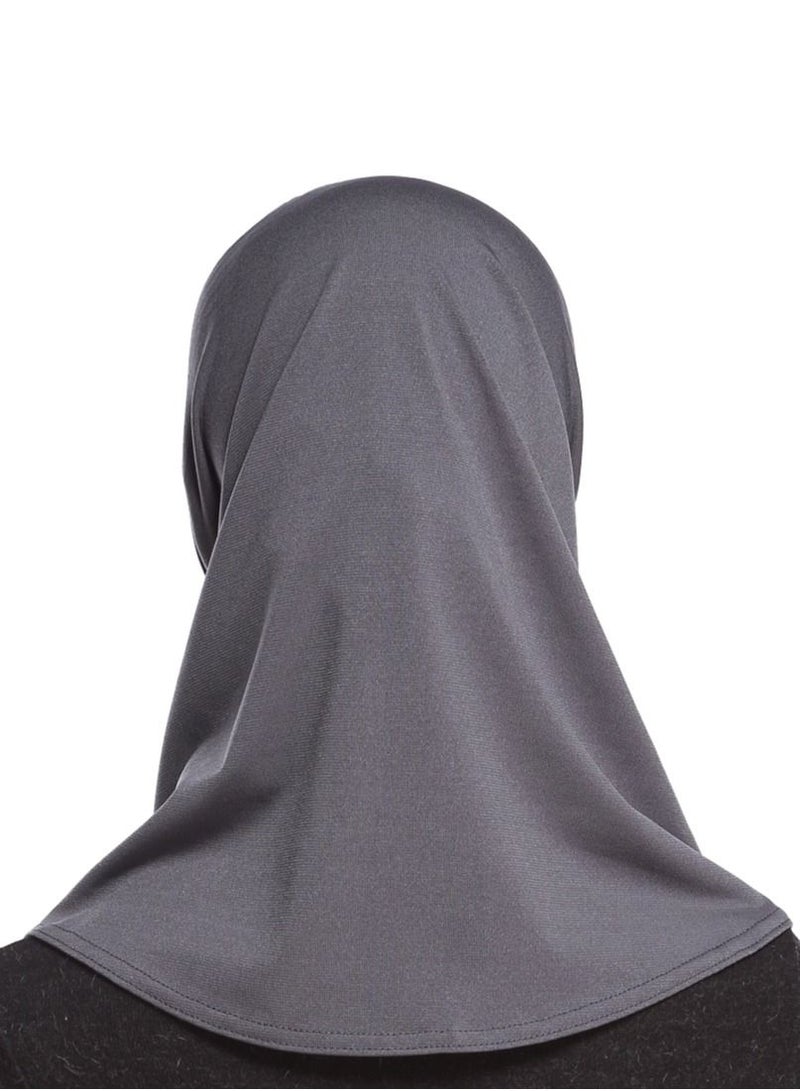 Loquat Women's Comfortable Solid Color Hijab Gray - Image 2