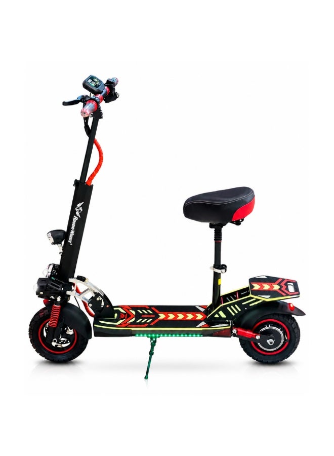 Rohan Wings KT6A Electric Scooter with 350W Brushless Motor, 48V 13Ah Battery, 42 km/h Speed, Dual Brakes, LED Lights & Suspension
