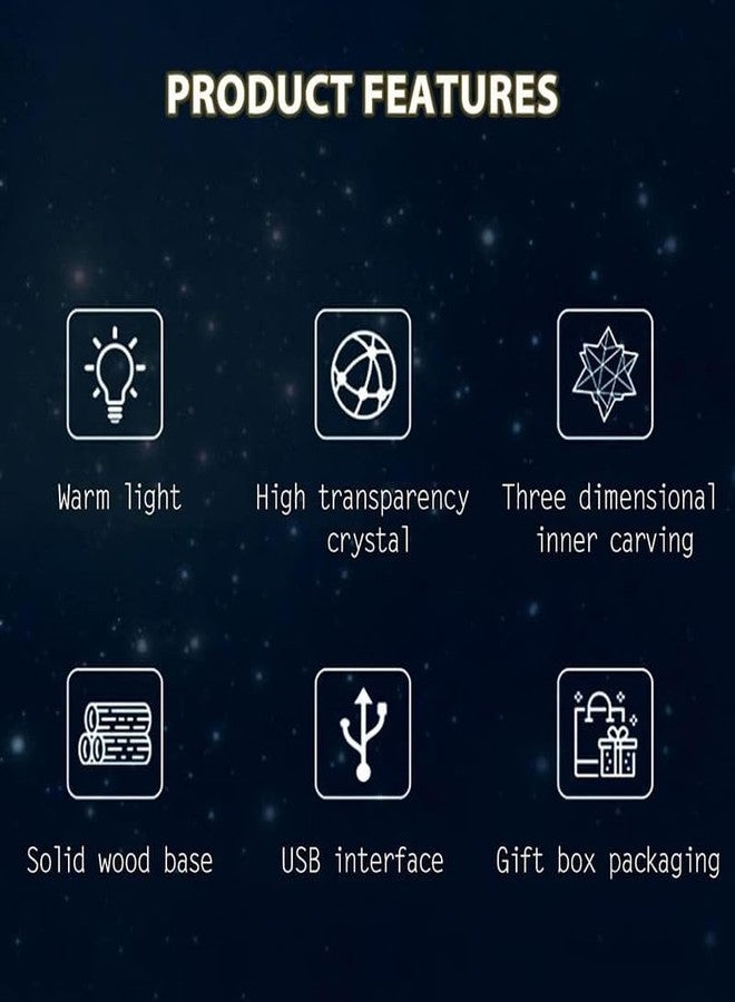 Dkriva كرة كريستالية خشبية ملونة بإضاءة LED من Dkriva، تعمل بمنفذ USB، لتزيين المنزل، هدية عيد ميلاد للمراهقين من الأولاد والبنات، مصباح ليلي على شكل كرة كريستالية، مصباح ليلي على شكل كرة كريستالية (قطعة واحدة) (وردي). - Image 4