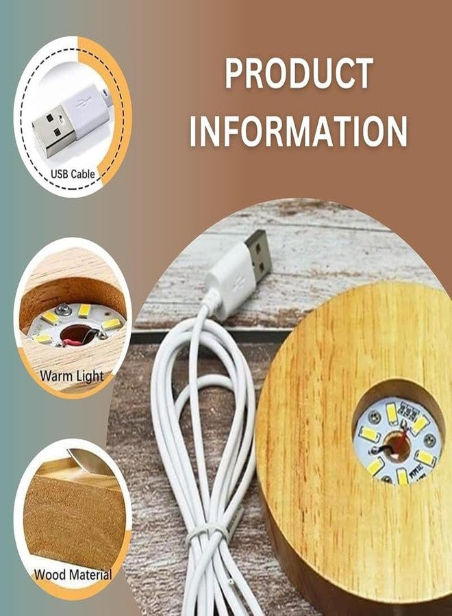 Dkriva كرة كريستالية خشبية ملونة بإضاءة LED من Dkriva، تعمل بمنفذ USB، لتزيين المنزل، هدية عيد ميلاد للمراهقين من الأولاد والبنات، مصباح ليلي على شكل كرة كريستالية، مصباح ليلي على شكل كرة كريستالية (قطعة واحدة) (وردي). - Image 5