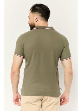 Nordland Men Regular Fit Embroidered Logo Short Sleeves Polo Shirt, Olive  - Image 3