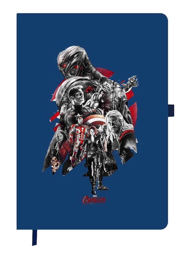 Theodor Designer A5 Thick Blue Hardcover Notebook Avengers - Image 1