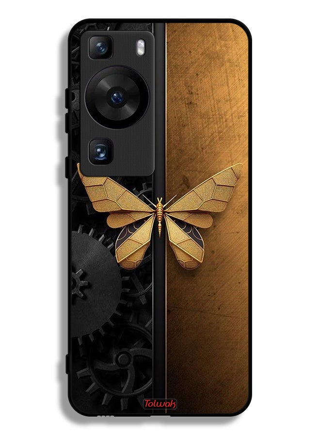Tolwak غطاء واقي لهاتف هواوي P60 برو بتصميم فراشة فولاذية - Image 1