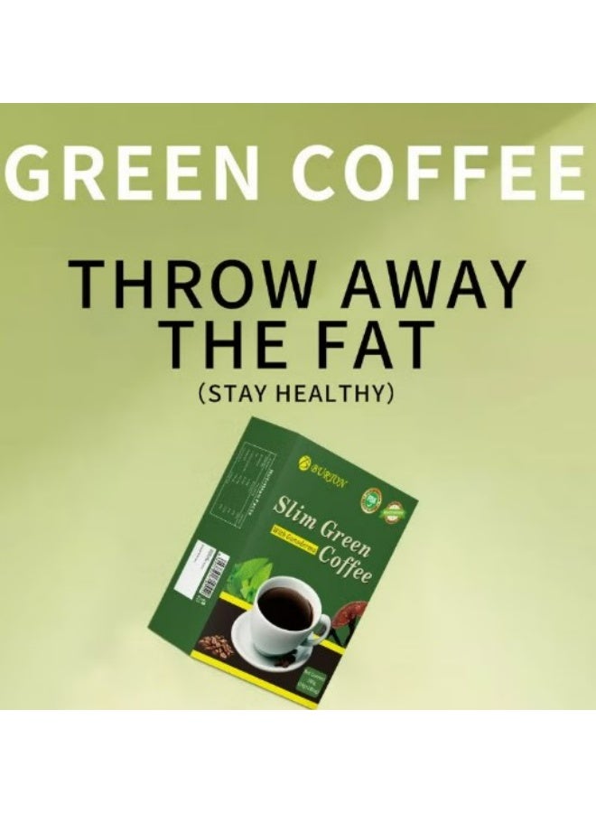 Burton Slim Green Coffee with Ganoderma – Instant Green Coffee Drink, 100g, 10 Sachets - Image 3