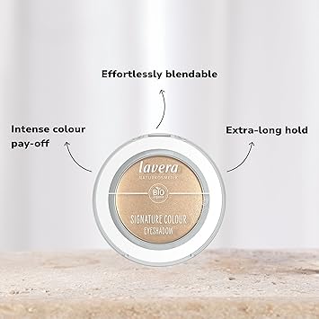 lavera ظلال عيون لافيرا بتوقيع اللون الذهب اللامع 08 إصدار لون مكثف ثبات طويل جداً سهل الدمج مستحضرات تجميل نباتية طبيعية 2غ - Image 3