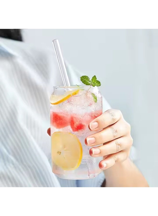 طقم شاليموه 4 قطع + فرشاة تنظيف، شالموه زجاجي قابل لاعادة الاستخدام، ماصة زجاجية، مصاصة شفافة مقاومة للحرارة، شفاط زجاجي شفاف مقاوم للحرارة - Image 4