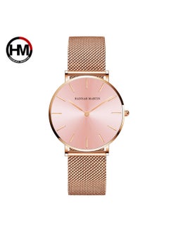 Hannah Martin 36mm Minimalist Quartz Womens Watch CF36-WFF Noodles Rose Gold