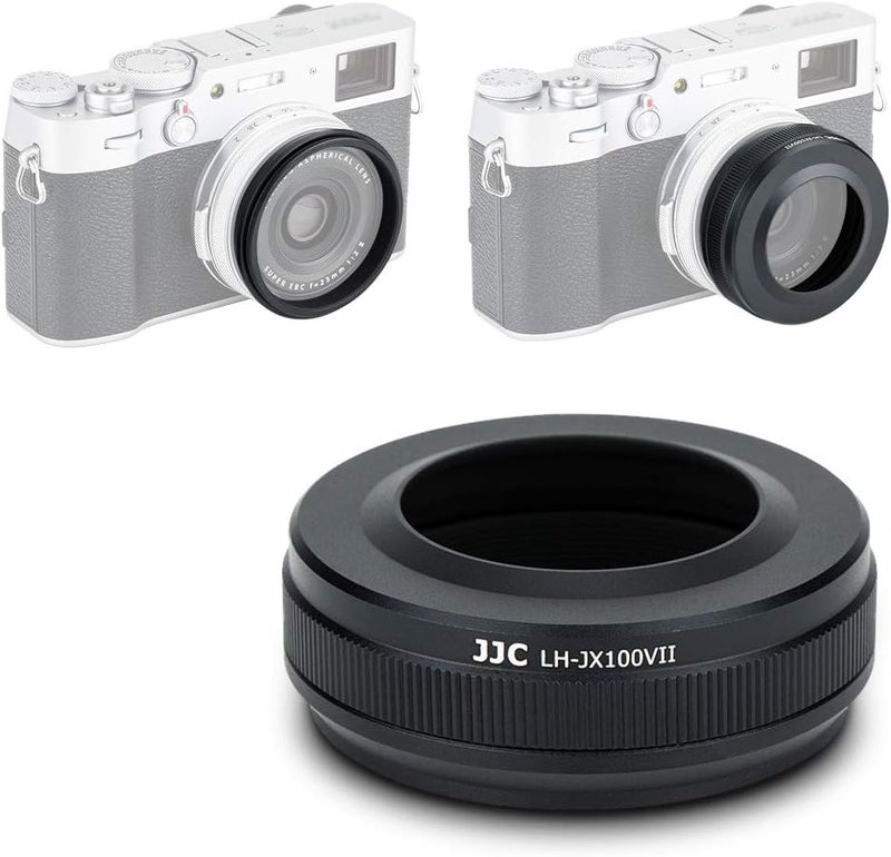 JJC Metal Lens Hood Protector with 49mm Filter Adapter Ring for Fujifilm X100VI X100V X100F X100T X100S X100 Replace Fuji LHX100 Lens Hood  ARX100 Adapter Ring Fits Original Lens CapBlack - Image 5