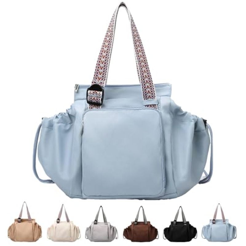 Large Capacity Travel Tote Oxford Cloth Convertible Bag - 3 Carry Styles Built-In Luggage Strap for Organized Hands-Free Travel - Image 1