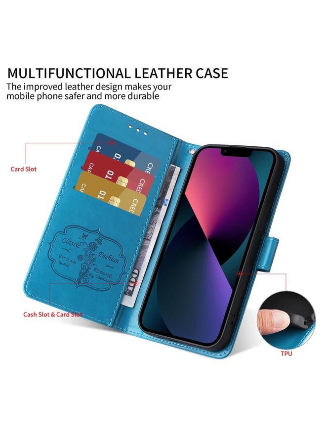 S-TOP Case For Realme C75 / Realme 14x Embossed Butterfly Flowers Leather Phone Case - Image 3