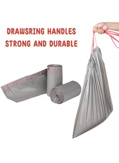Tinlade Tinlade 50 Count Jumbo Cat Litter Box Liners Large Drawstring Cat Litter Liners Unscented Tear Resistant Cat Litter Bags for Trash Waste to Keep Your Home Clean (Gray, Red,36 x 18 Inch)  - Image 2