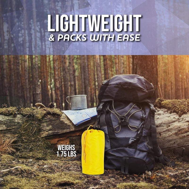 Lingito Heavy Duty Rain Poncho for Backpacking, Waterproof Lightweight for Adults, Military, Emergency, Camping, Men, Women - Image 4