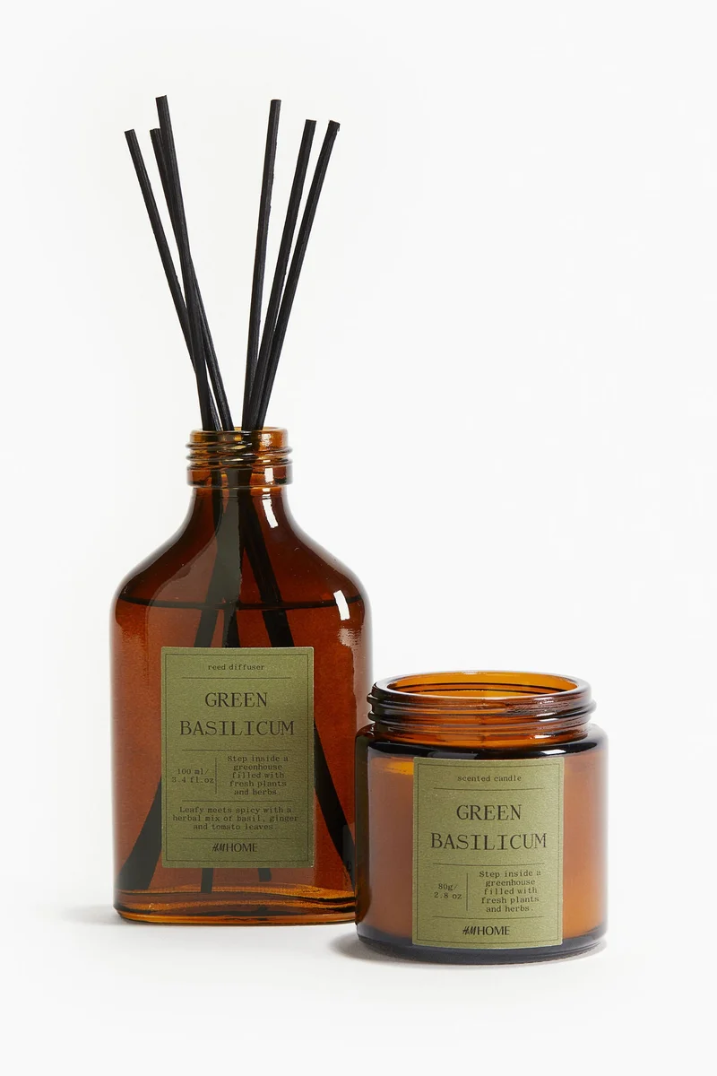 H&M Small scented candle in glass holder