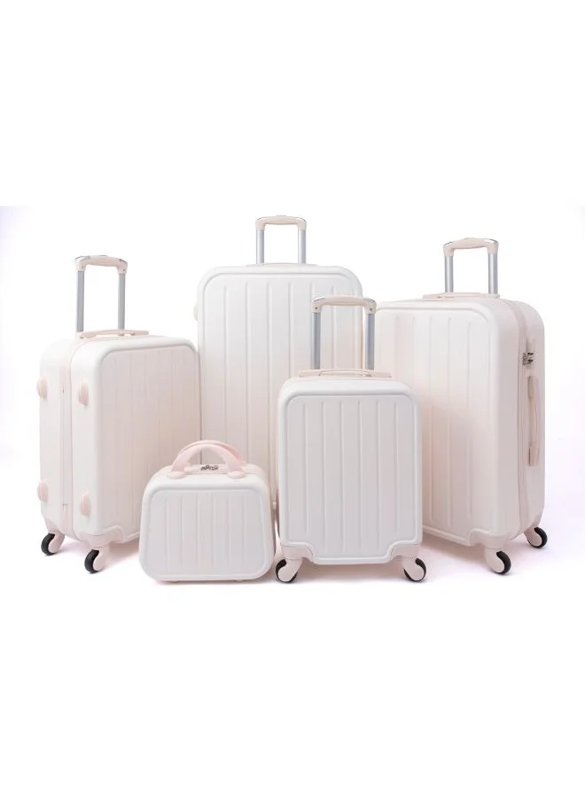LIMRA Limra Luggage Trolley Bags set of 5 Pcs ,Light Beige