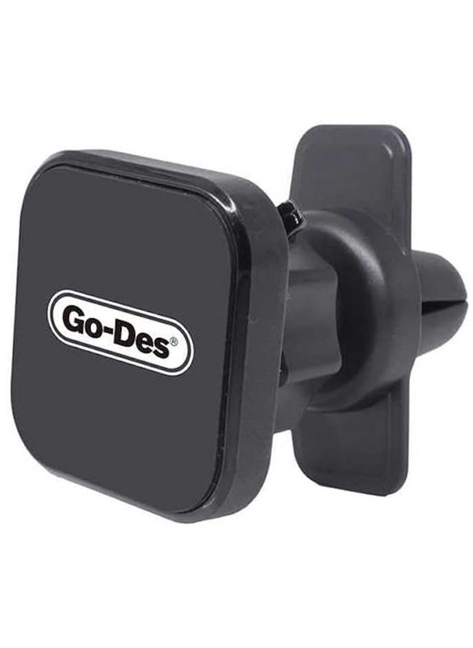 GO-DES "2-in-1 Car Phone Holder – Universal Magnetic Phone Mount with Air Vent Compatibility and Extra Strong Adhesion for All Devices" - Image 1