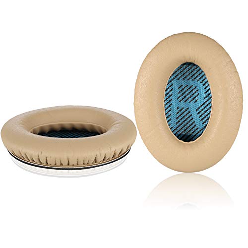 Jarmor QC25 Replacement Ear Pads, JARMOR Ear Cushion Kit for Bose QuietComfort25, QC35, QuietComfort2, Quiet Comfort 15, Ae2, Ae2i, Ae2w, Sound True, Sound Link Headphones (Apricot) - Image 1
