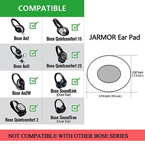 Jarmor QC25 Replacement Ear Pads, JARMOR Ear Cushion Kit for Bose QuietComfort25, QC35, QuietComfort2, Quiet Comfort 15, Ae2, Ae2i, Ae2w, Sound True, Sound Link Headphones (Apricot) - Image 2