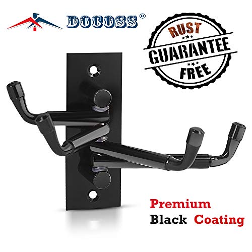 DOCOSS -Pack of 3-Flexible 4 Pin Bathroom Hooks Cloth Hanger Wall Hook Door Robe Hooks for Hanging Keys,Clothes,Towel Steel Hook (Black) - Image 2