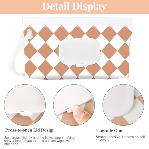 FEBSNOW 4 Pack Baby Wipes Dispenser Holder, Portable Refillable Baby Wet Wipes Pouch Container Reusable Travel Case - Image 4