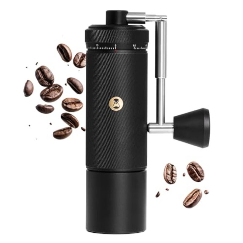Manual Coffee Grinder S3 ESP, External Adjustment, Designed for Espresso, Upgrade Integrated All-Metal Body, Folding Handle, Black - Image 1