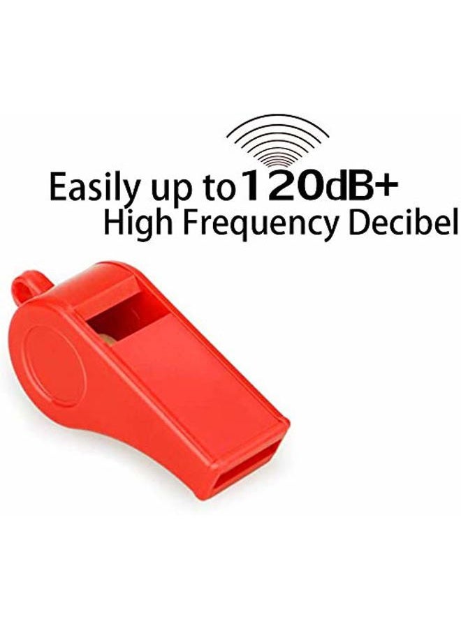 FYA Whistle, Red Emergency Whistle with Lanyard, 2PCS Super Loud Plastic Whistles Perfect for Self-Defense, Lifeguard and Emergencies - Image 2