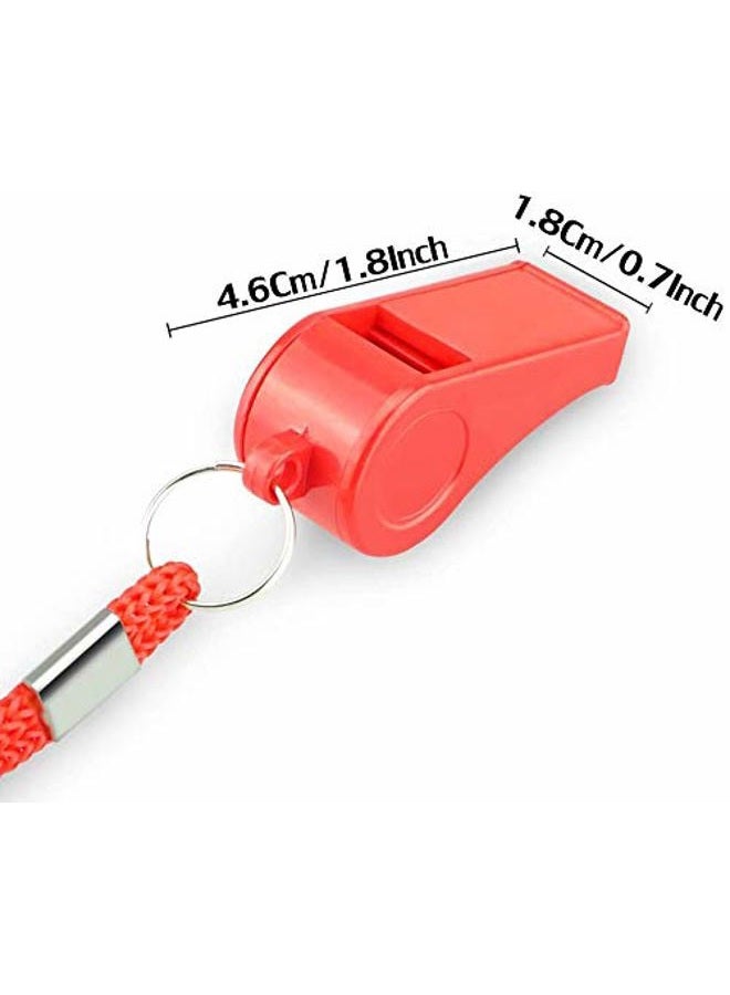 FYA Whistle, Red Emergency Whistle with Lanyard, 2PCS Super Loud Plastic Whistles Perfect for Self-Defense, Lifeguard and Emergencies - Image 4